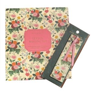 Rifle Paper Co. Letter Writing Set with Bookmark 40 sheets gold pen NIB